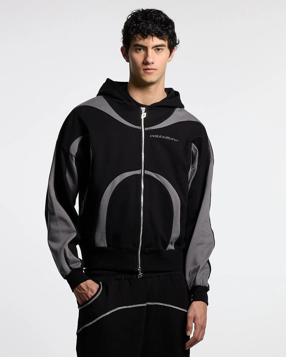 TAKE OFF ZIP HOODIE BLACK - Image 2