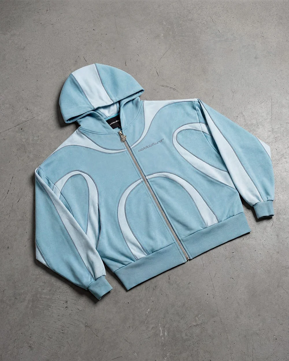 TAKE OFF ZIP HOODIE LIGHT BLUE - Image 8