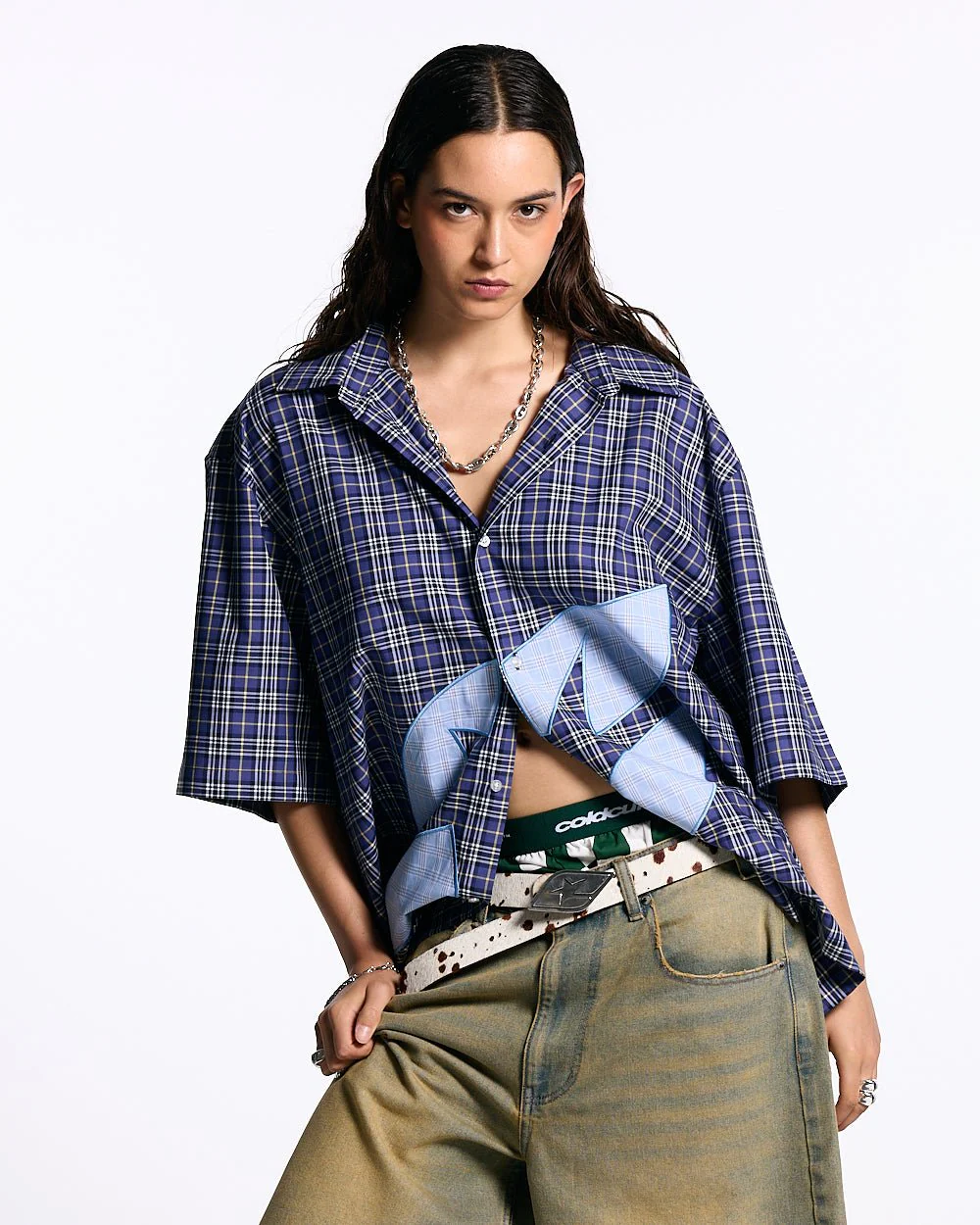 TARTAN C SHIRT DARK BLUE - Image 5