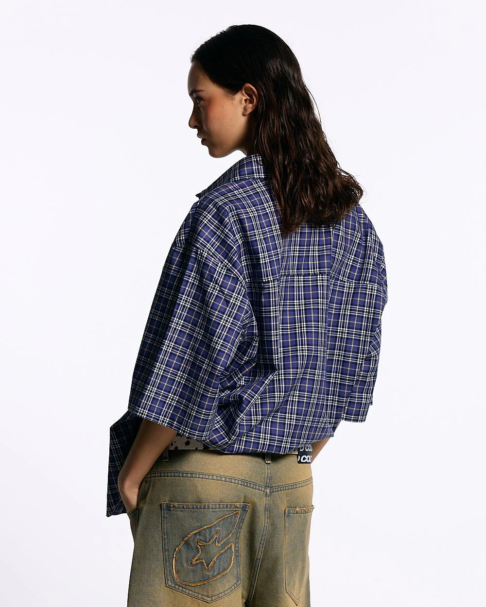 TARTAN C SHIRT DARK BLUE - Image 6