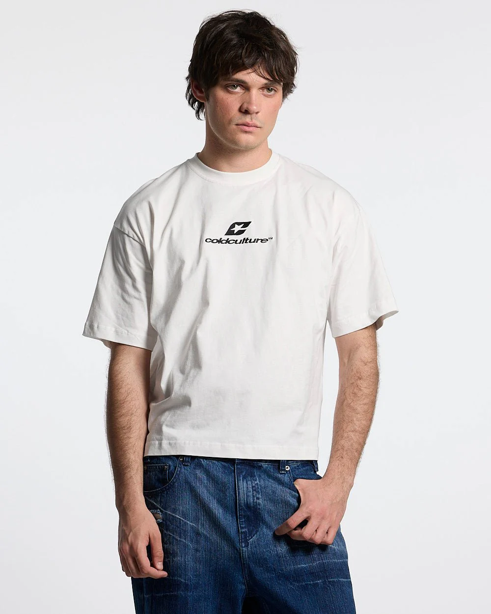 TARTAN CURVED TEE WHITE - Image 3