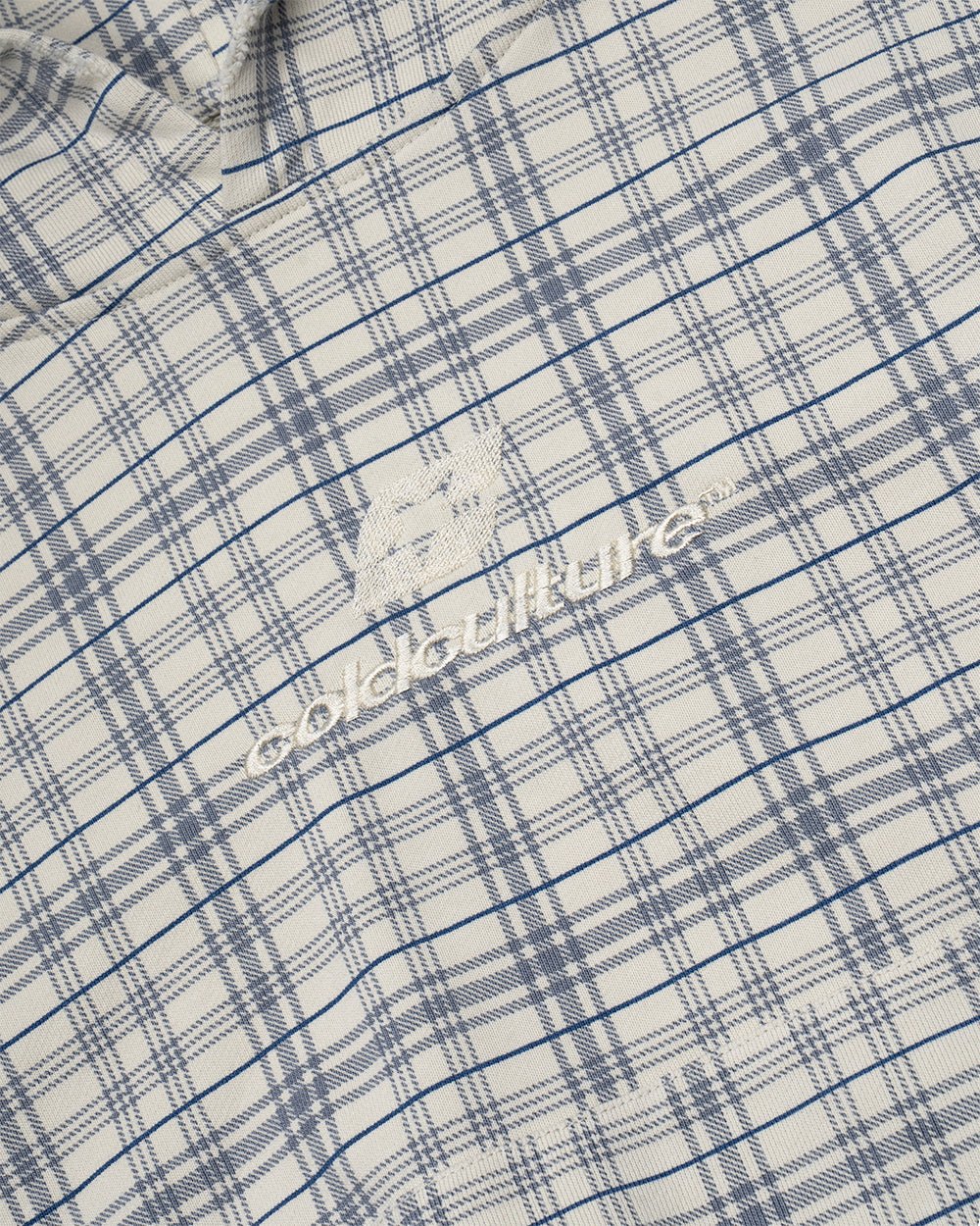 TARTAN HOODIE WHITE & MIX OF BLUES - Image 8