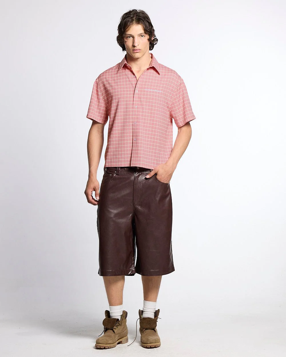 TARTAN SCRIPT SHIRT PINK - Image 5
