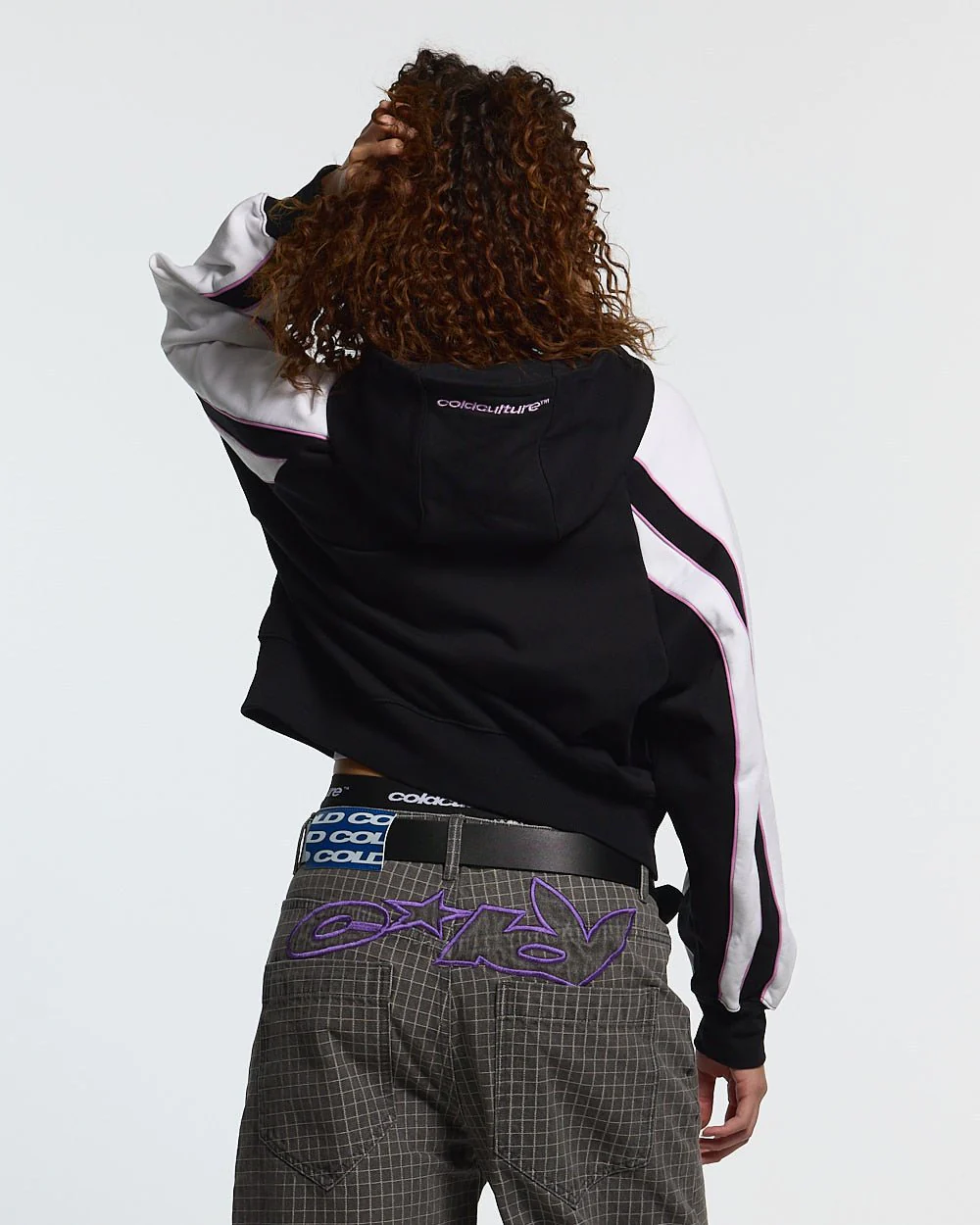 TEASE ME ZIP HOODIE BLACK & GREY - Image 6