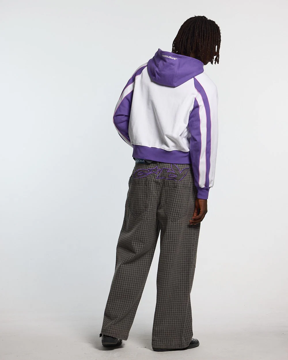 TEASE ME ZIP HOODIE WHITE & PURPLE - Image 4