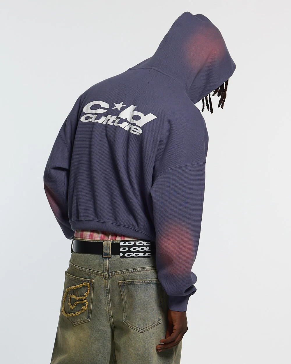 THERMAL ZIP HOODIE BLUE - Image 4