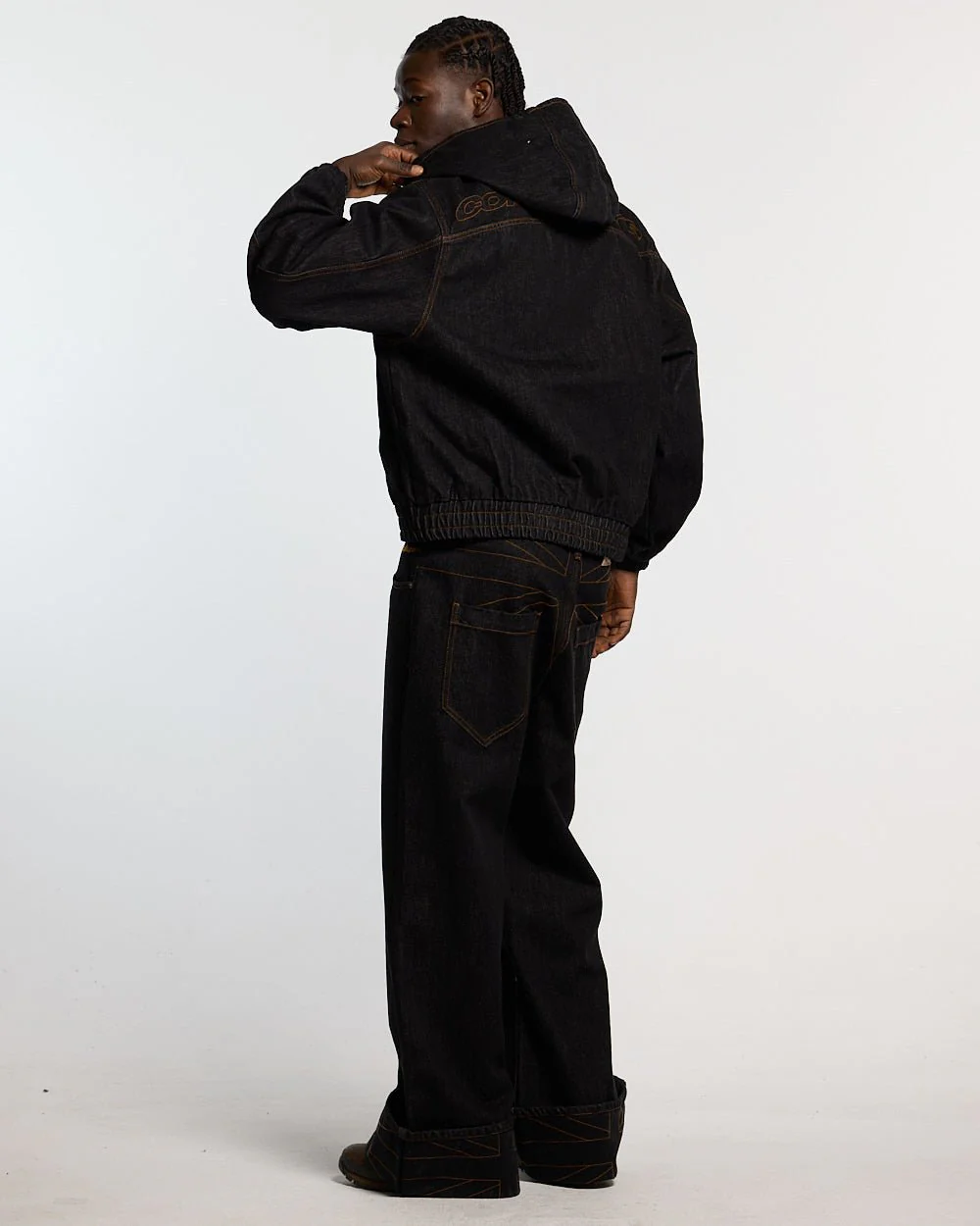 TOP BOY PANTS BLACK DENIM - Image 6