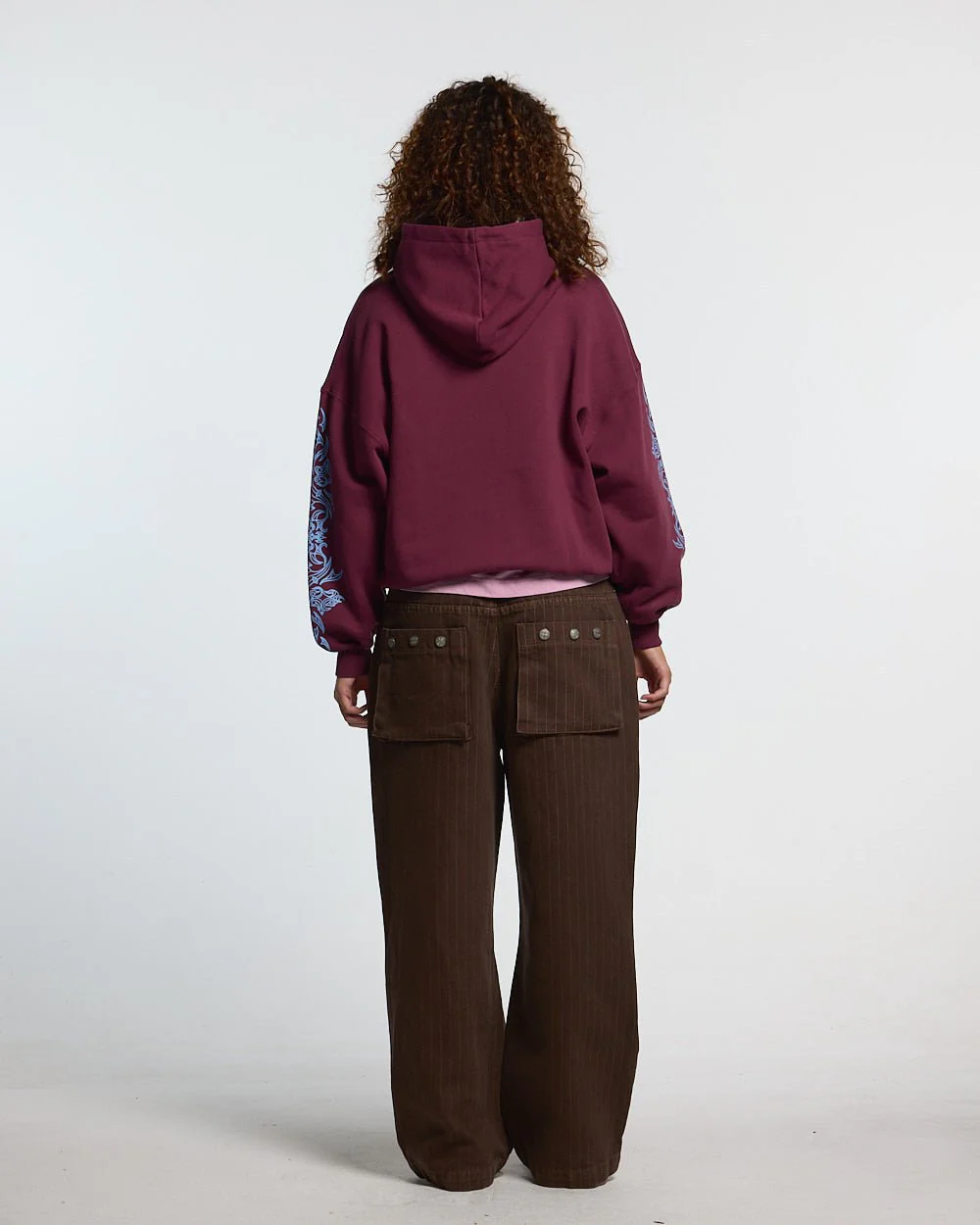 TRIBAL HOODIE BURGUNDY - Image 6