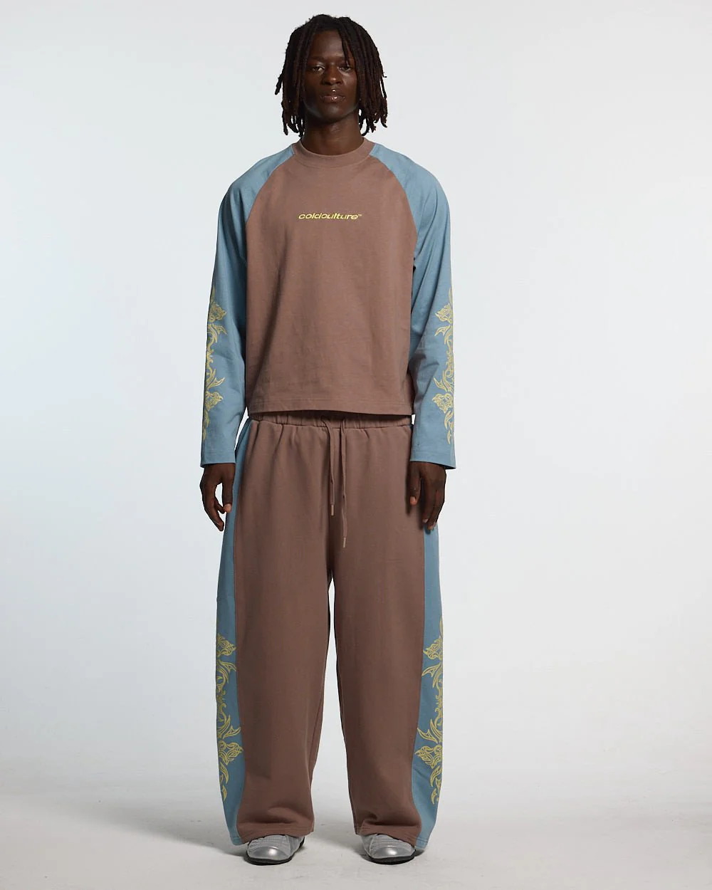 TRIBAL SWEATPANTS BROWN & BLUE - Image 5