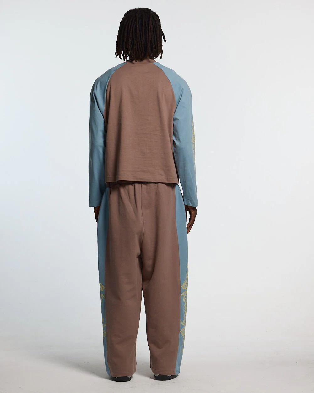 TRIBAL SWEATPANTS BROWN & BLUE - Image 6