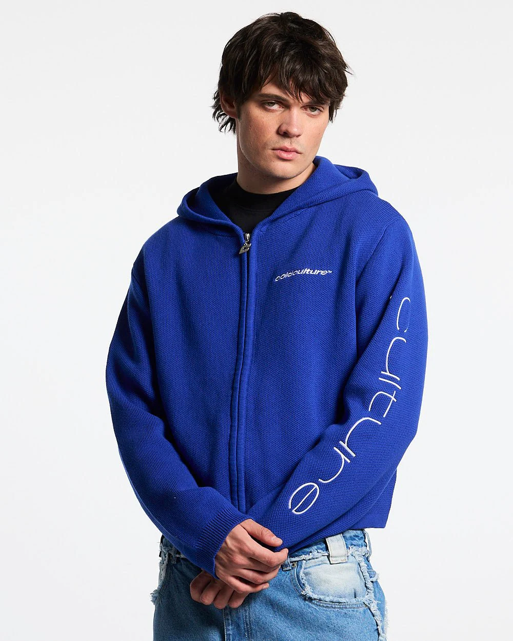 TRIPPY STOP ZIP KNIT BLUE - Image 2