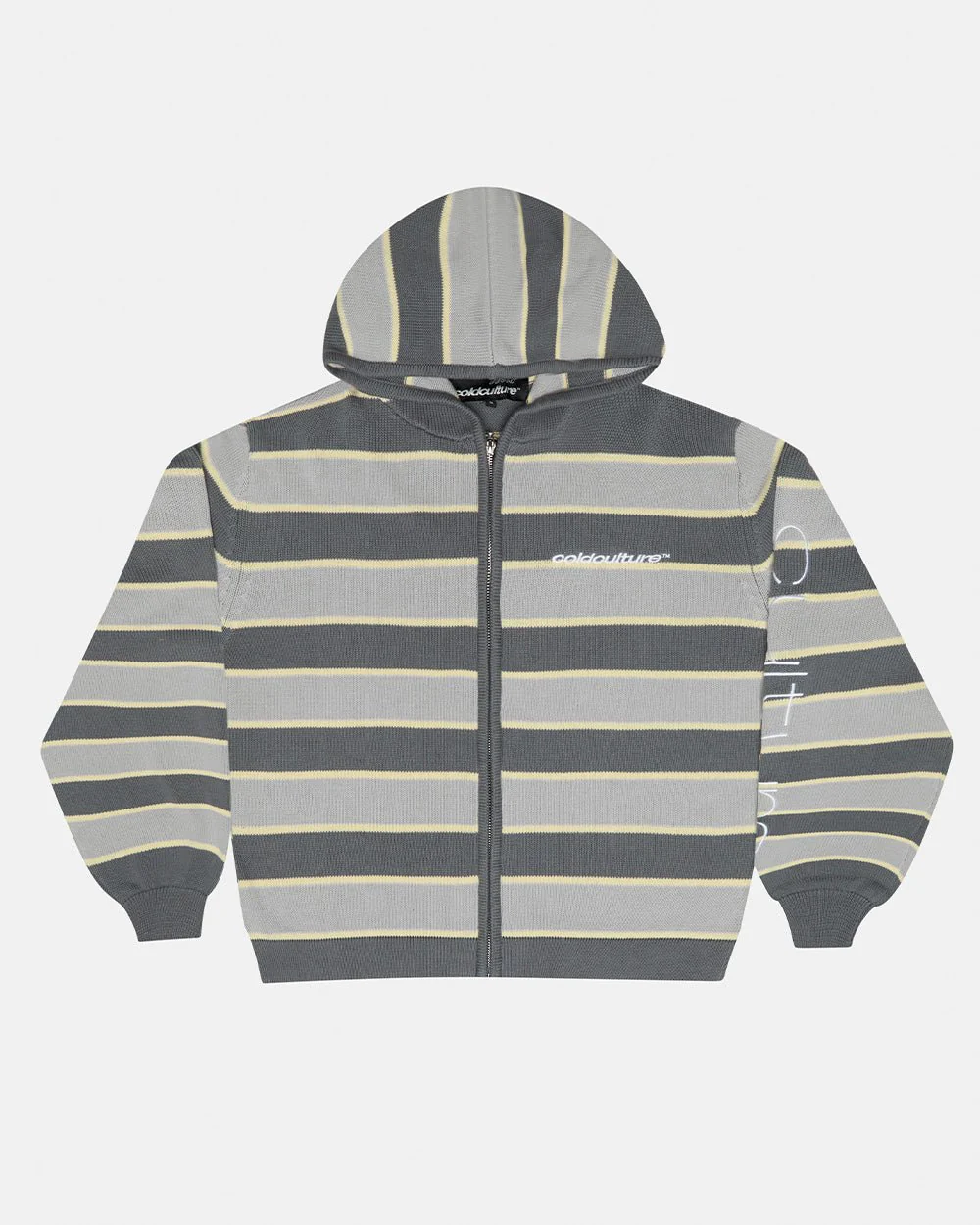 TRIPPY STOP ZIP KNIT GREY - Image 2
