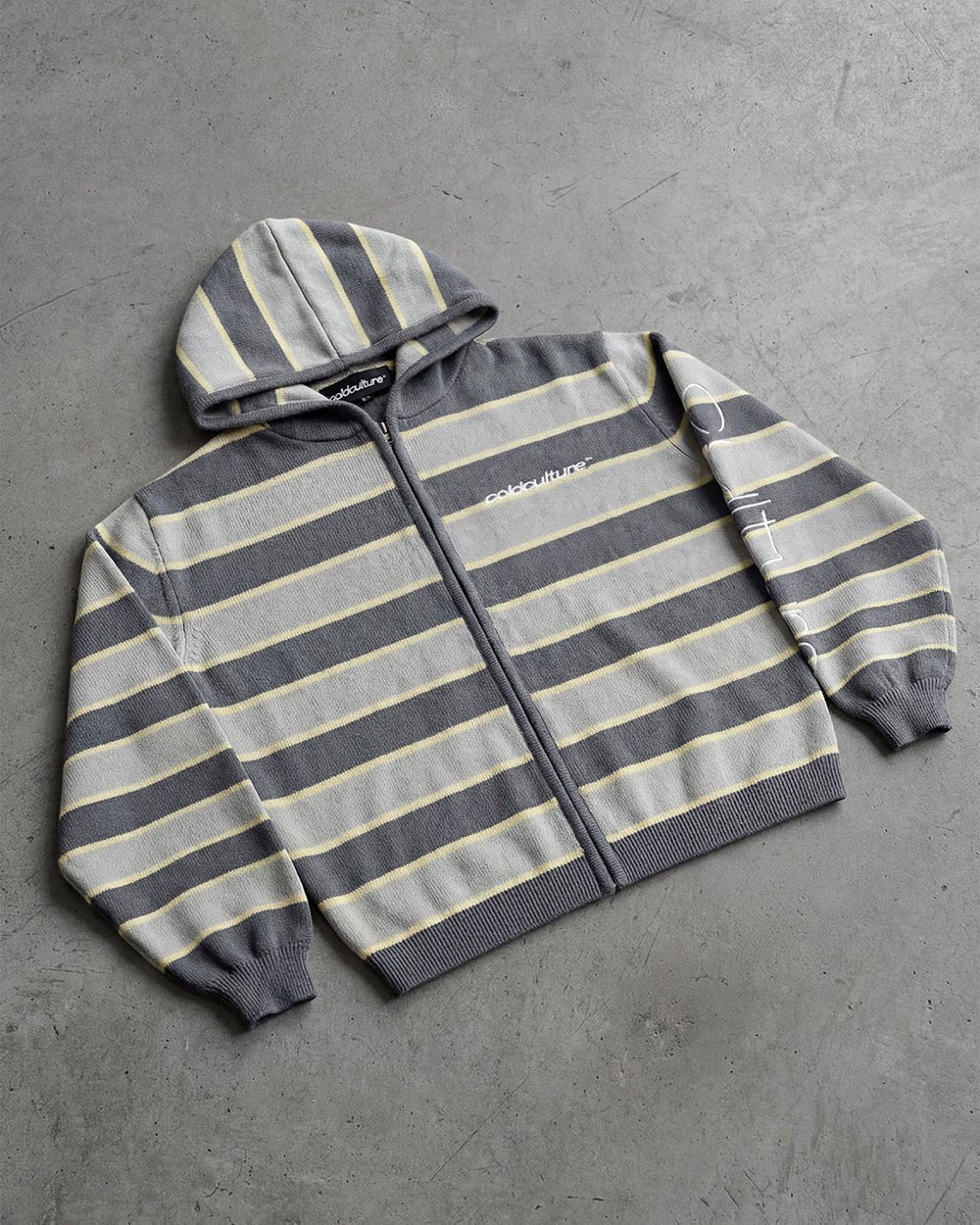 TRIPPY STOP ZIP KNIT GREY - Image 7