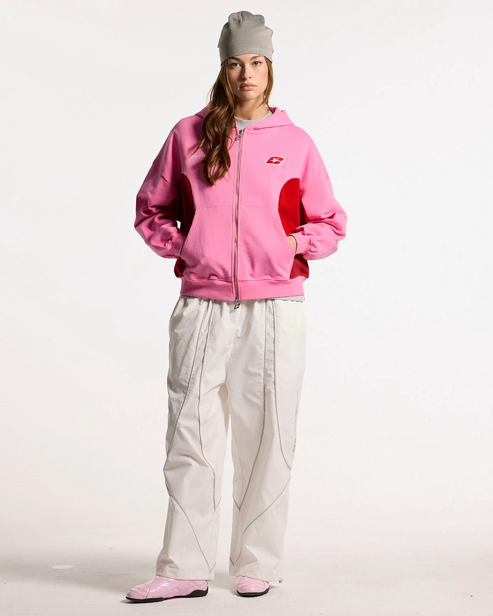 TWISTTER ZIP HOODIE PINK - Image 6