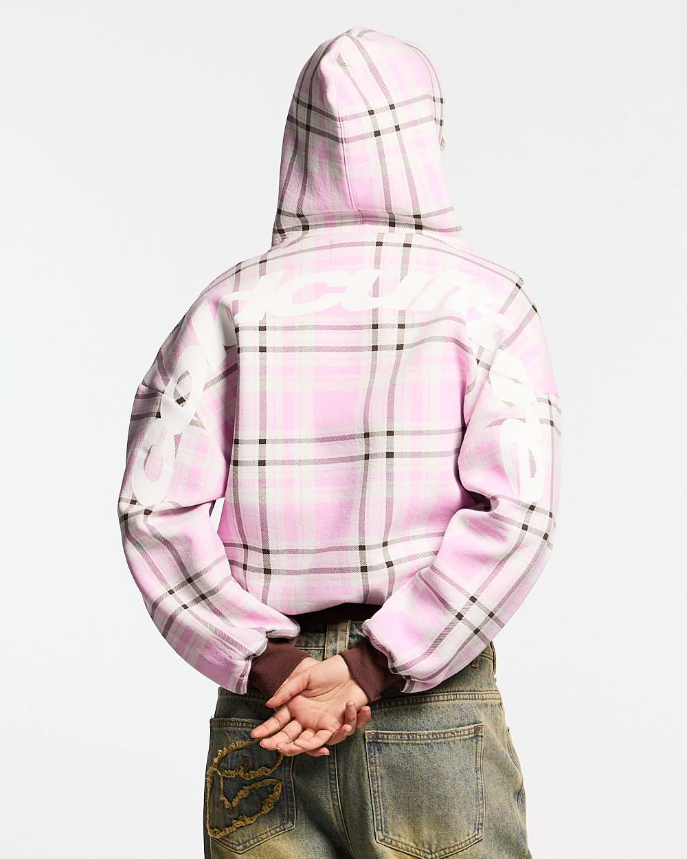 TWO FACES HOODIE BROWN & PINK - Image 7