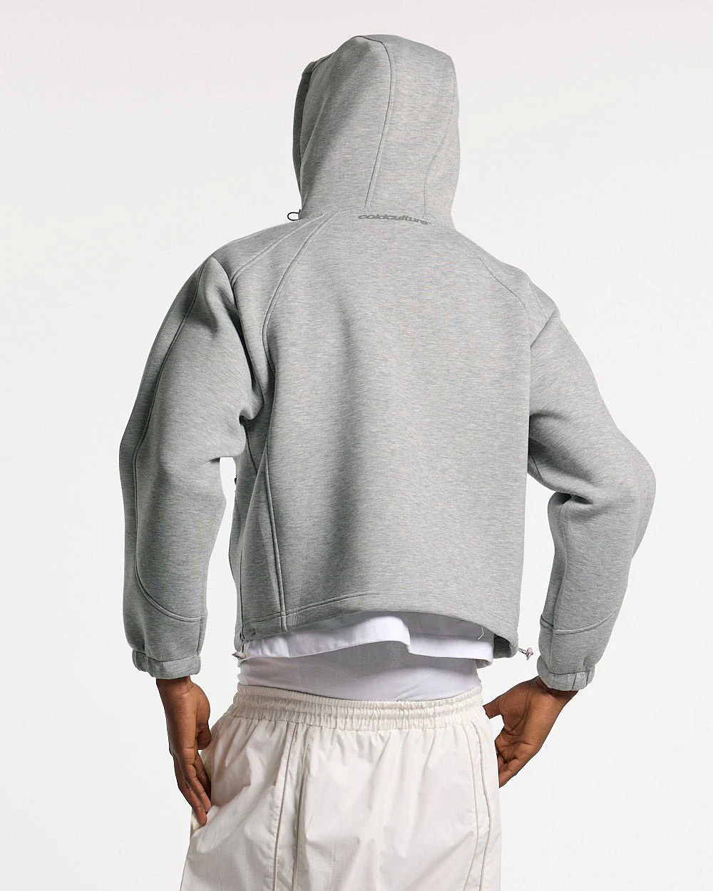 SCUBA ZIP HOODIE GREY - Image 4