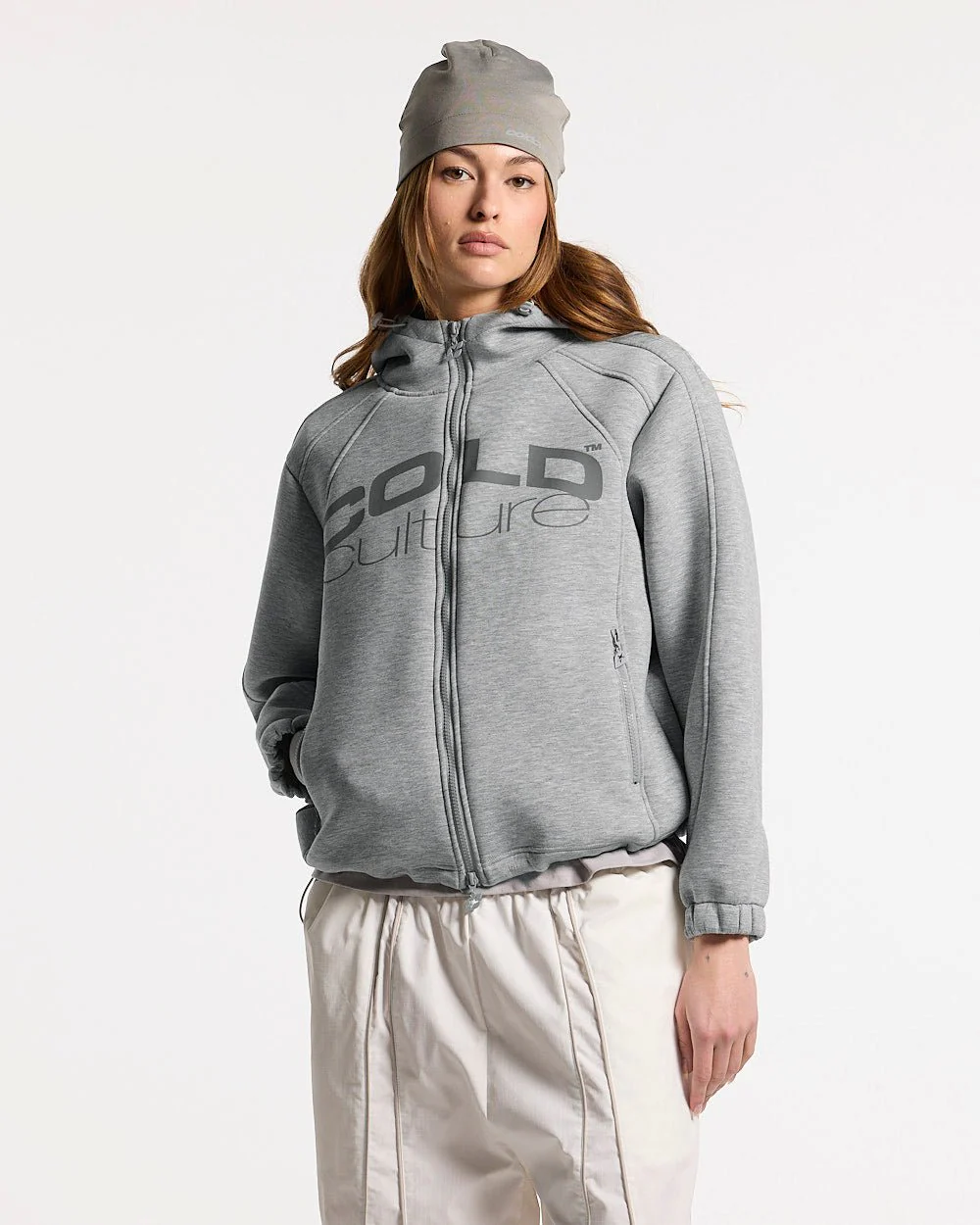 SCUBA ZIP HOODIE GREY - Image 5