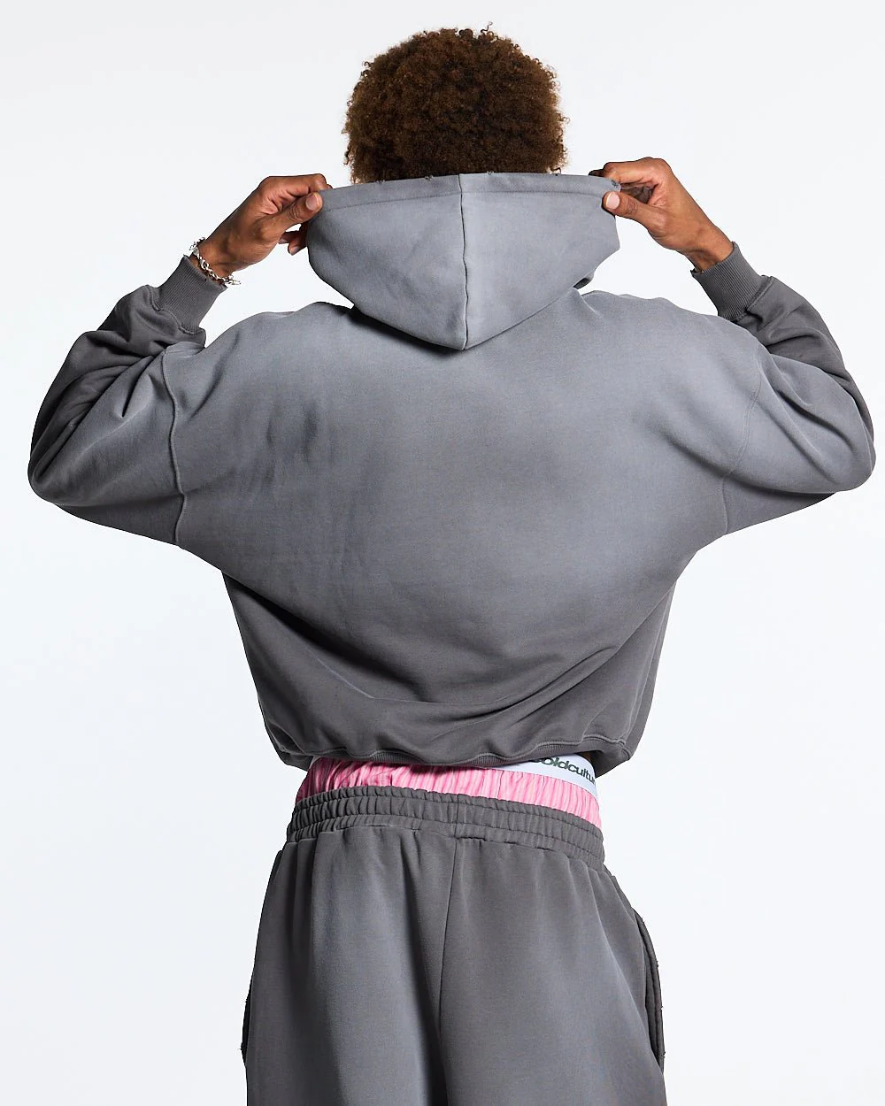 SCRIPT HOODIE ANTRACITE GREY - Image 4