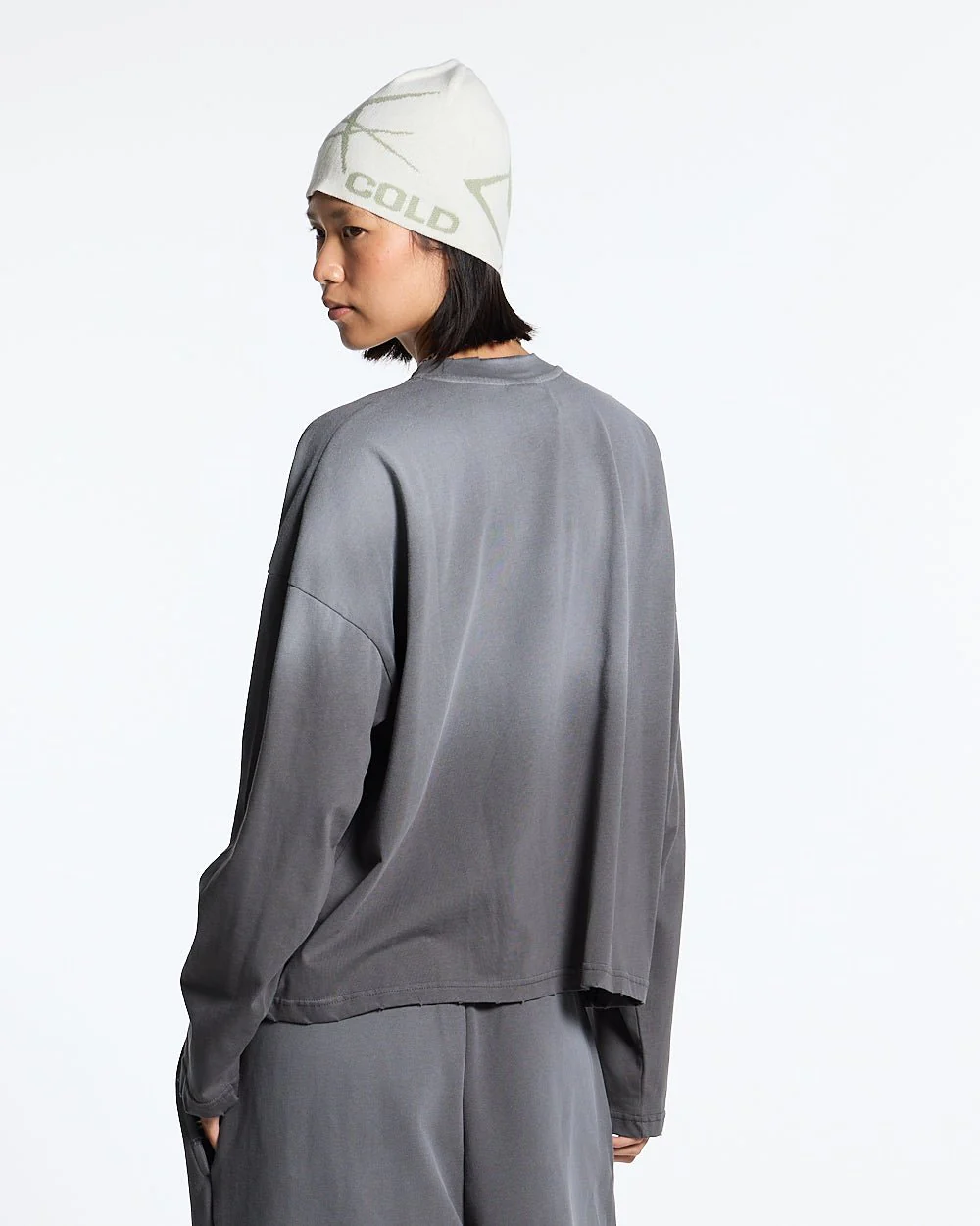 SCRIPT LONGSLEEVE TEE ANTRACITE GREY - Image 6