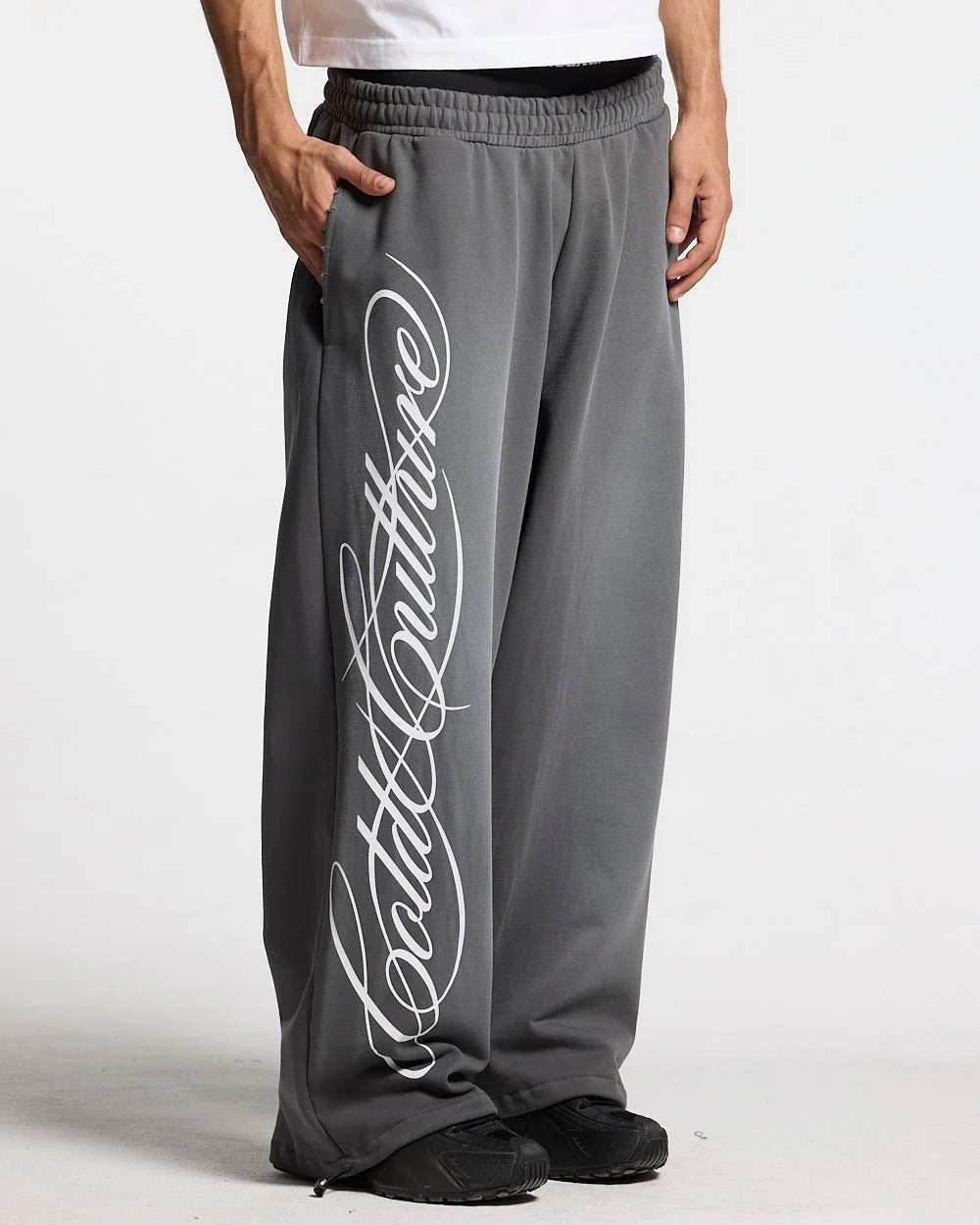 SCRIPT SWEATPANTS ANTRACITE GREY - Image 3