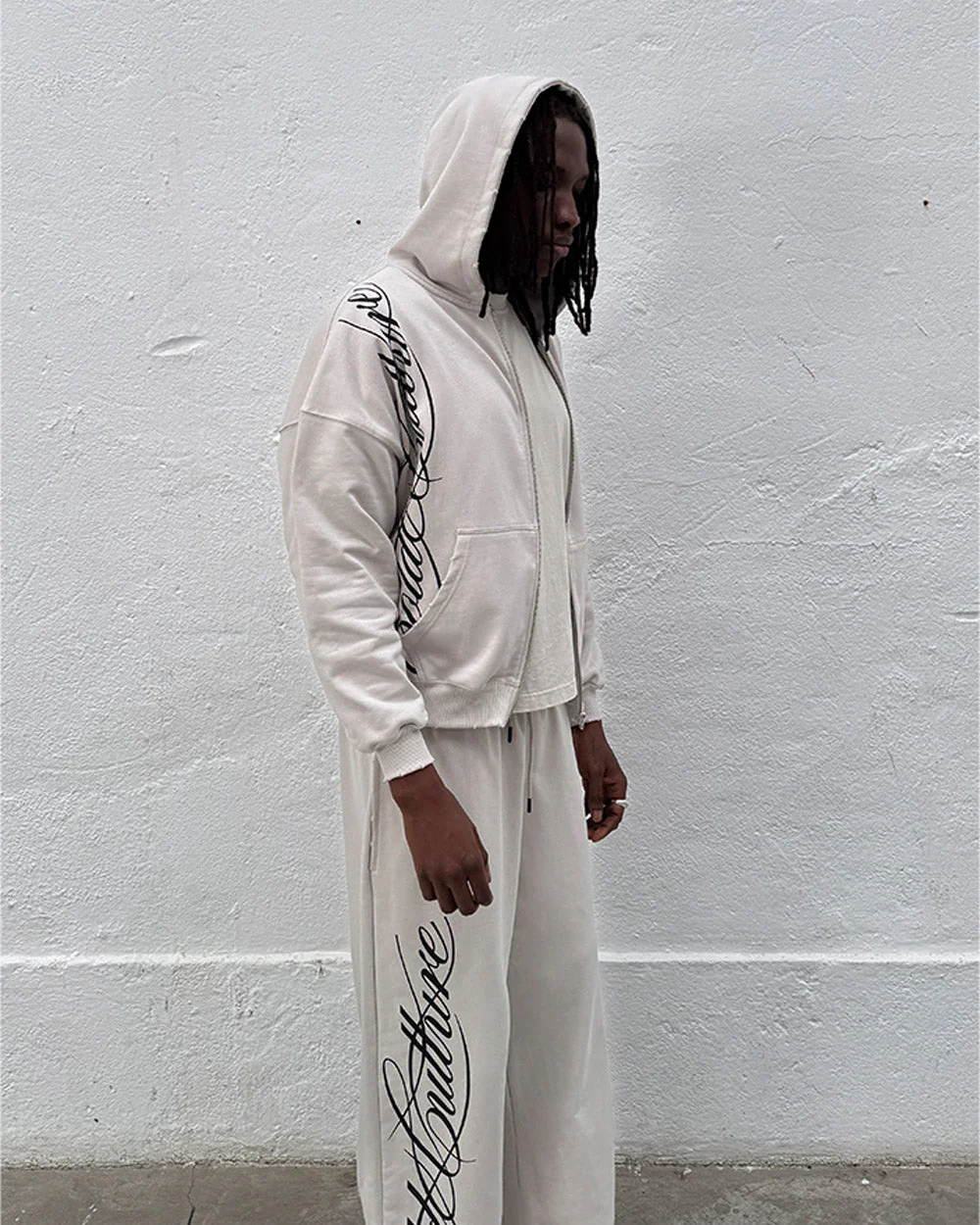 SCRIPT SWEATPANTS LIGHT GREY - Image 9