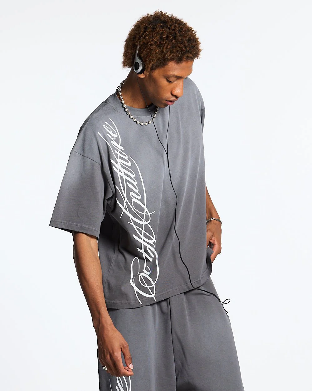 SCRIPT TEE ANTRACITE GREY - Image 2