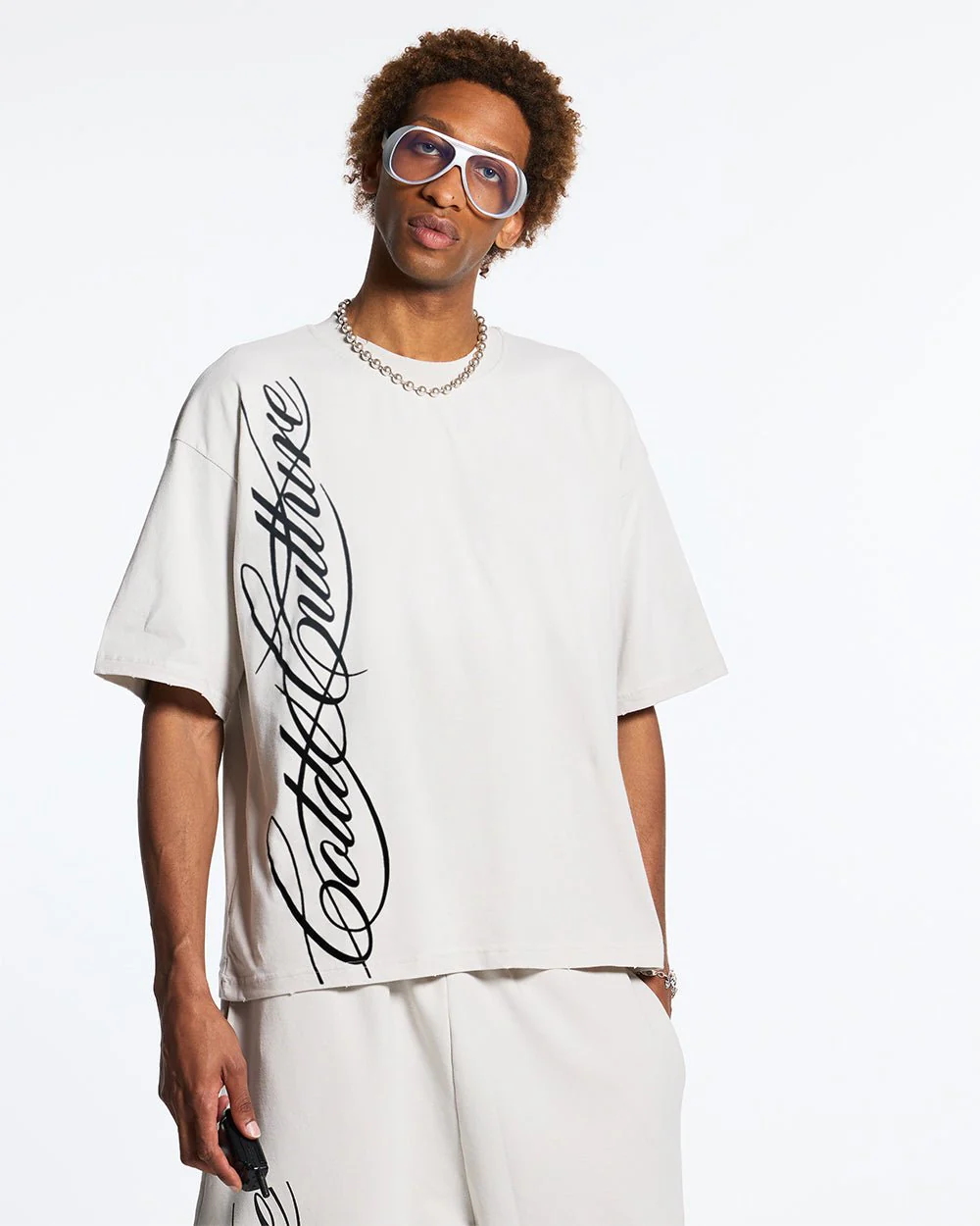 SCRIPT TEE LIGHT GREY - Image 2