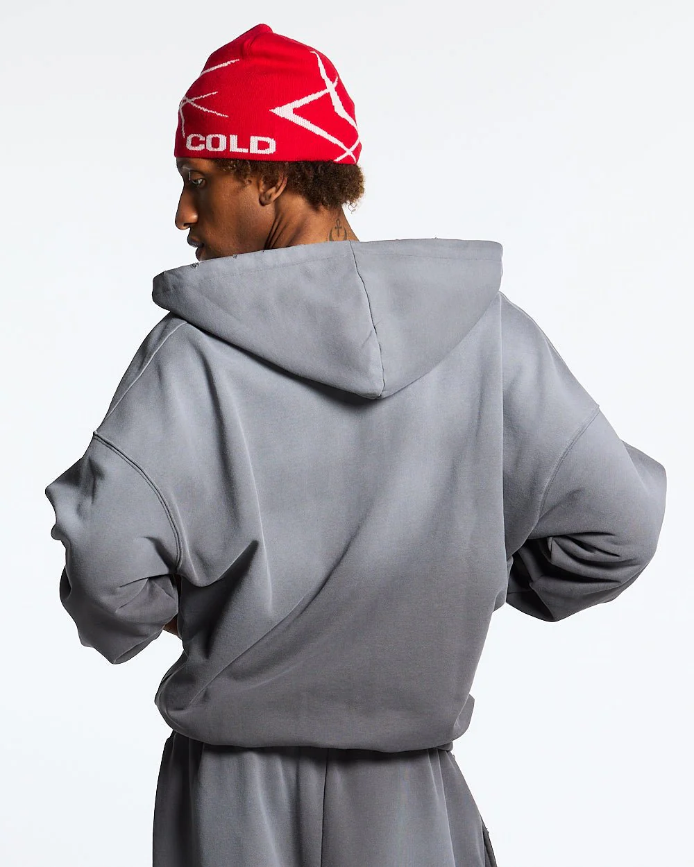 SCRIPT ZIP HOODIE ANTRACITE GREY - Image 4