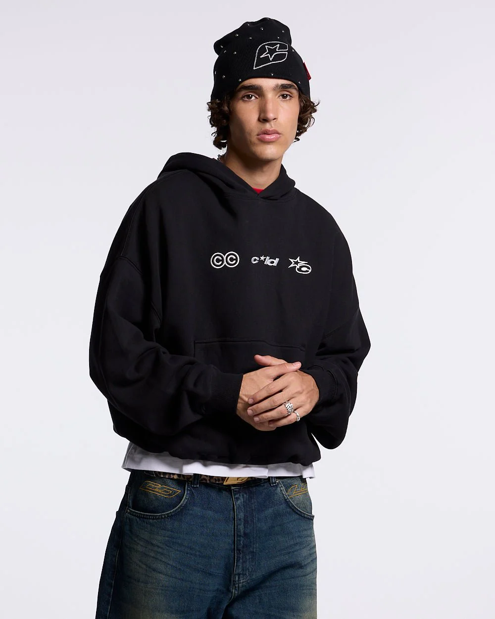 VERTICAL HOODIE BLACK - Image 4