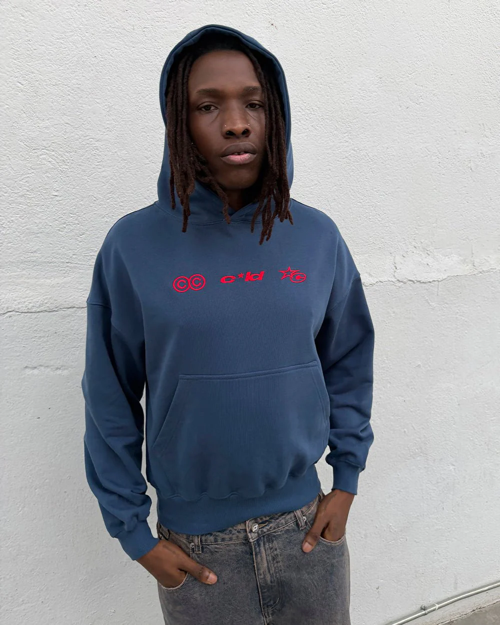 VERTICAL HOODIE NAVY - Image 9