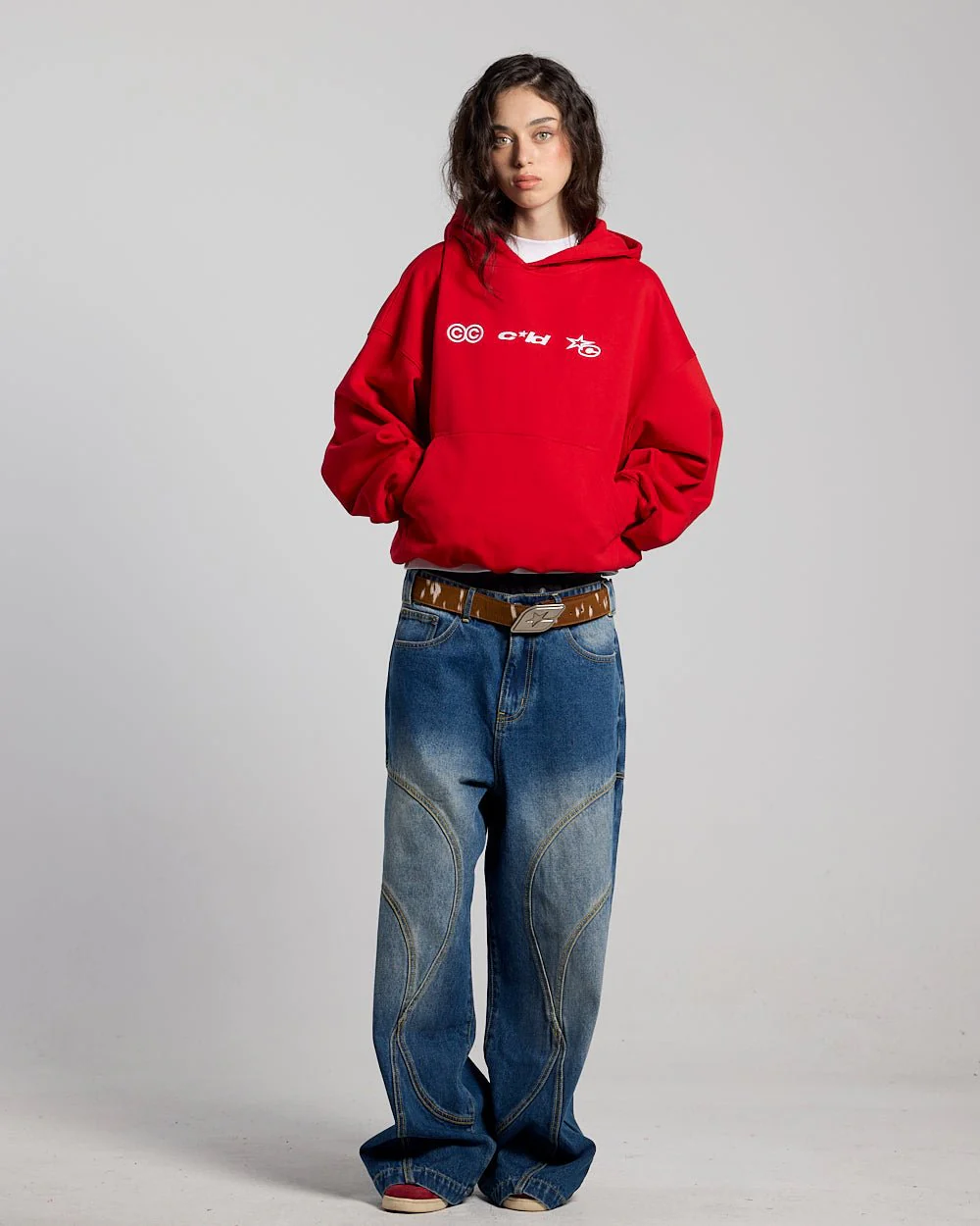 VERTICAL HOODIE RED - Image 5