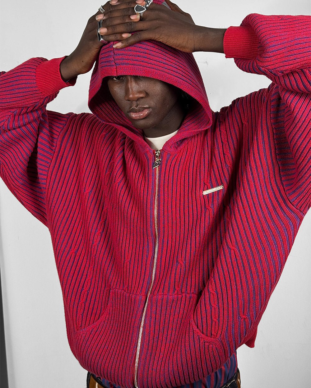 VIBE JUNCTION KNIT BLUE & RED - Image 7