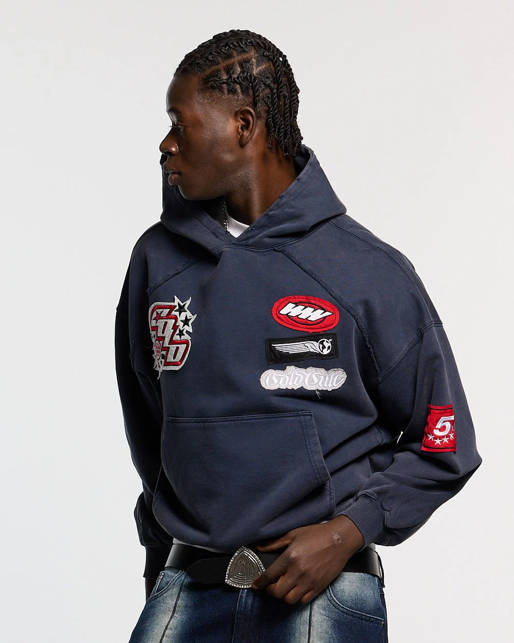 WALKER HOODIE DARK BLUE - Image 2
