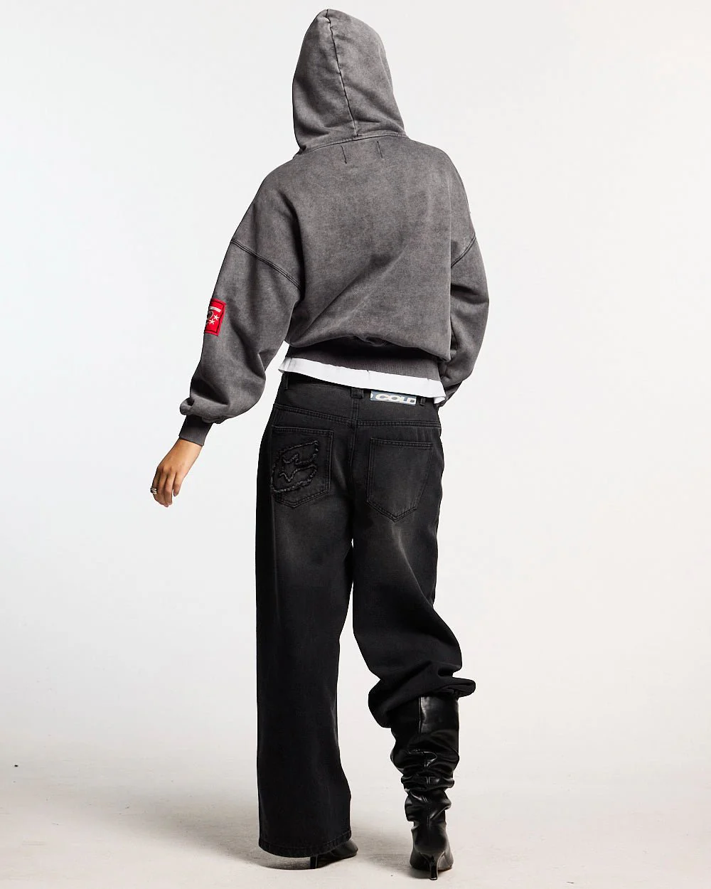 WALKER ZIP HOODIE WASHED BLACK - Image 6