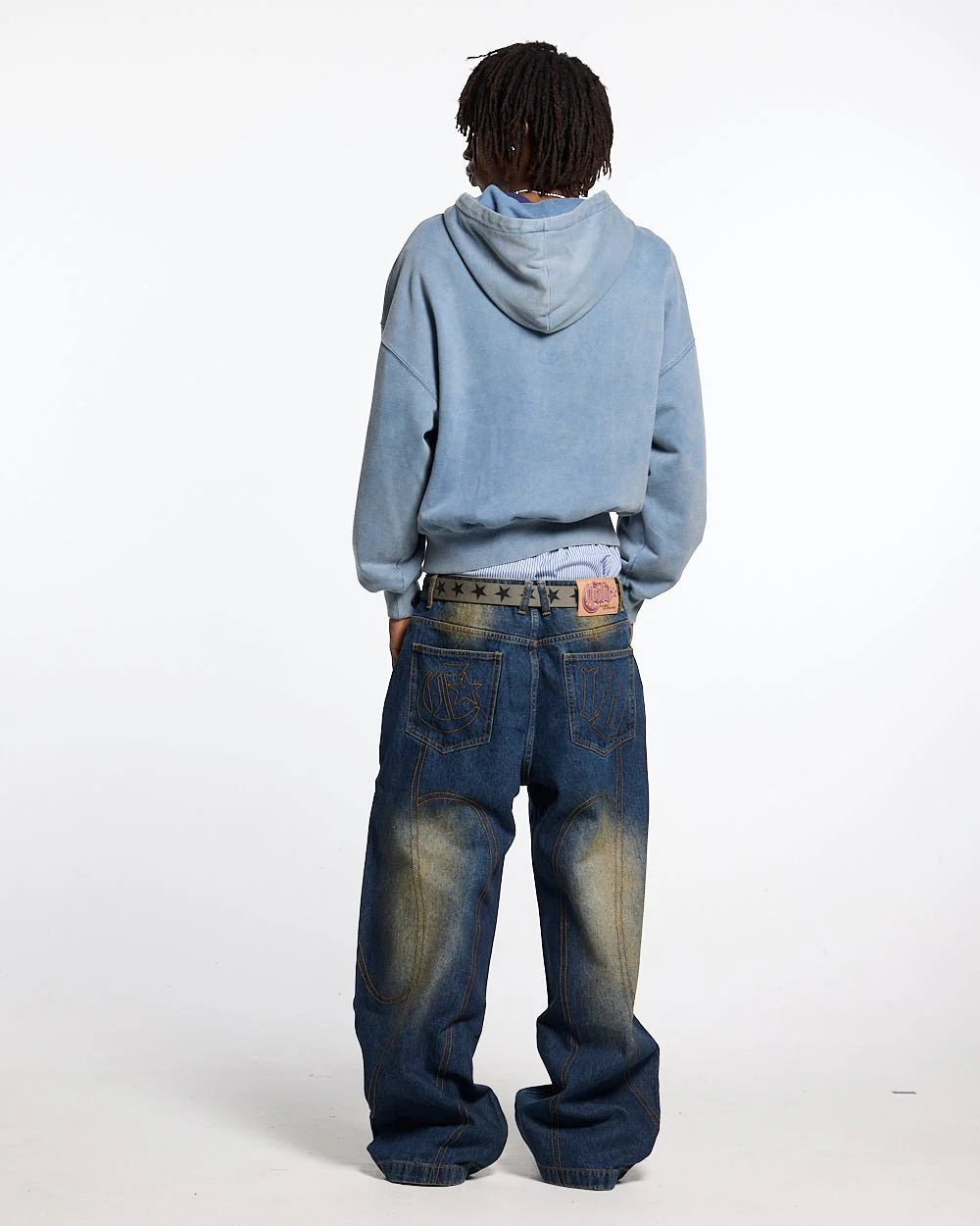 WALKER ZIP HOODIE WASHED INDIGO - Image 4