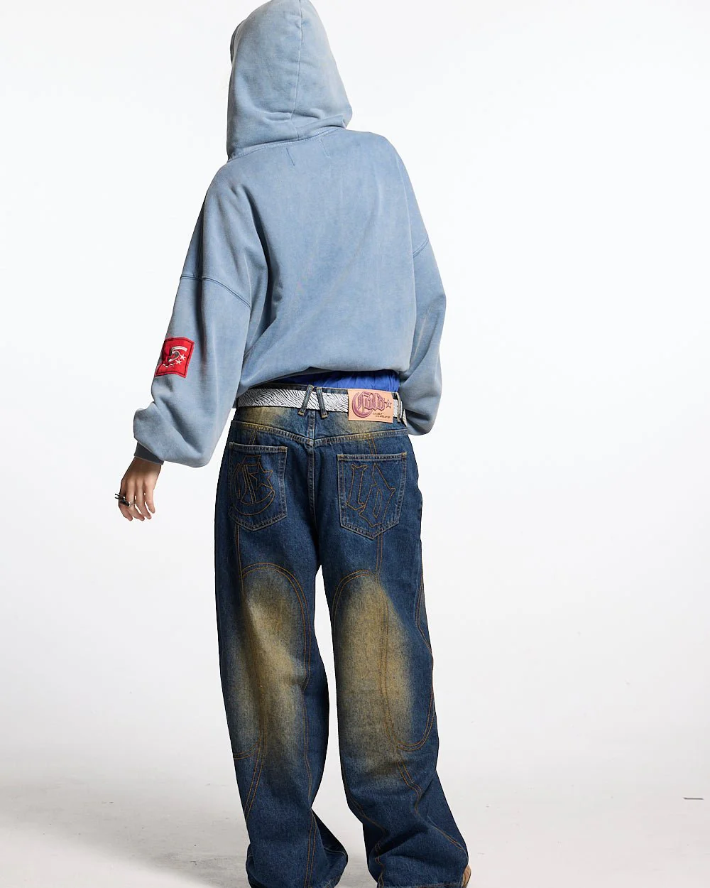 WALKER ZIP HOODIE WASHED INDIGO - Image 6