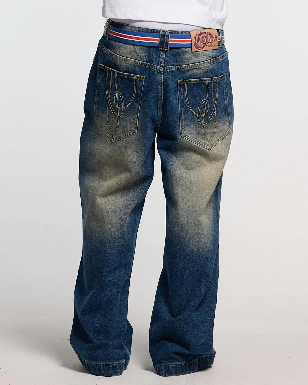 WIBBLE SCRIPT V3 PANTS BLUE - Image 3