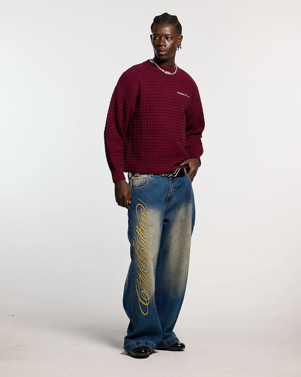 WIBBLE SCRIPT V3 PANTS BLUE - Image 5