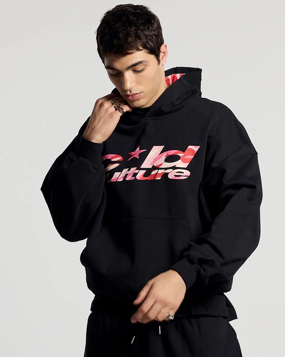 WILD CAMO HOODIE BLACK - Image 2