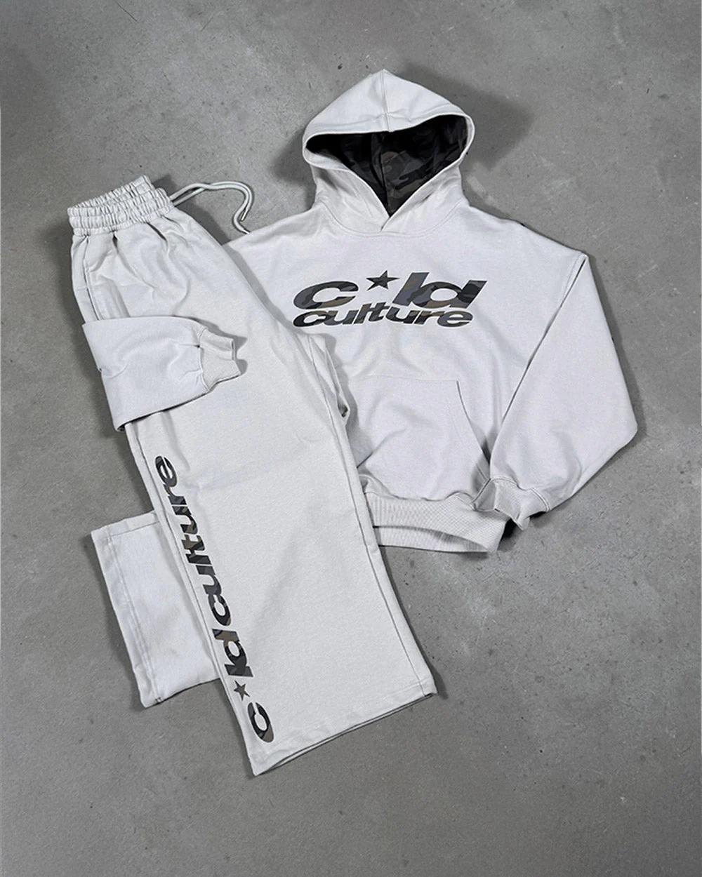 WILD CAMO SWEATPANTS LIGHT GREY - Image 9