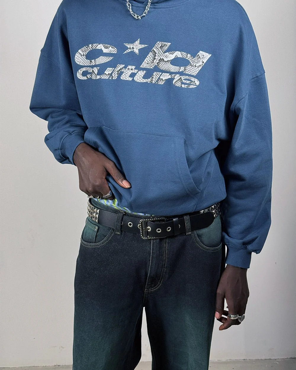WILD SNAKE HOODIE NAVY BLUE - Image 7