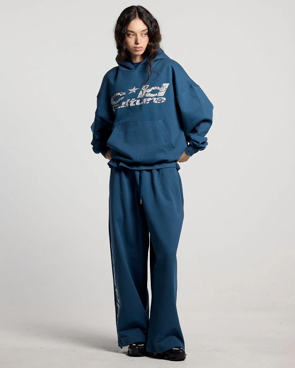 WILD SNAKE SWEATPANTS NAVY BLUE - Image 8