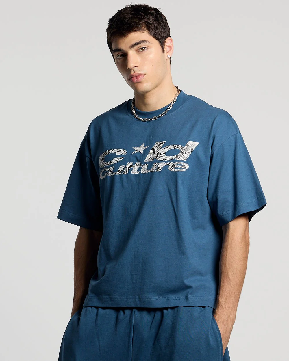 WILD SNAKE TEE NAVY BLUE - Image 2