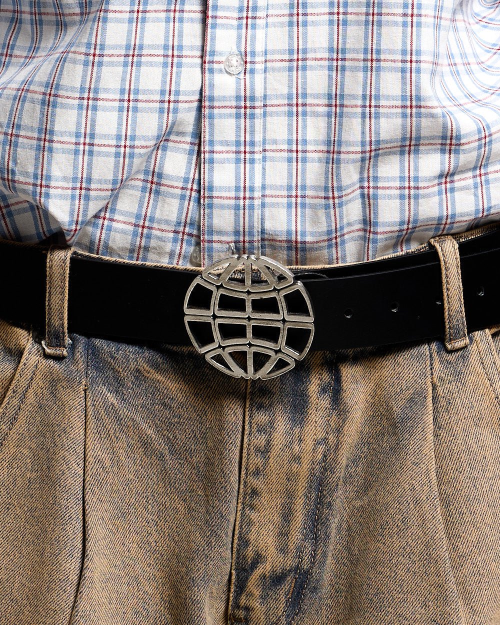 WORLD LEATHER BELT BLACK - Image 3