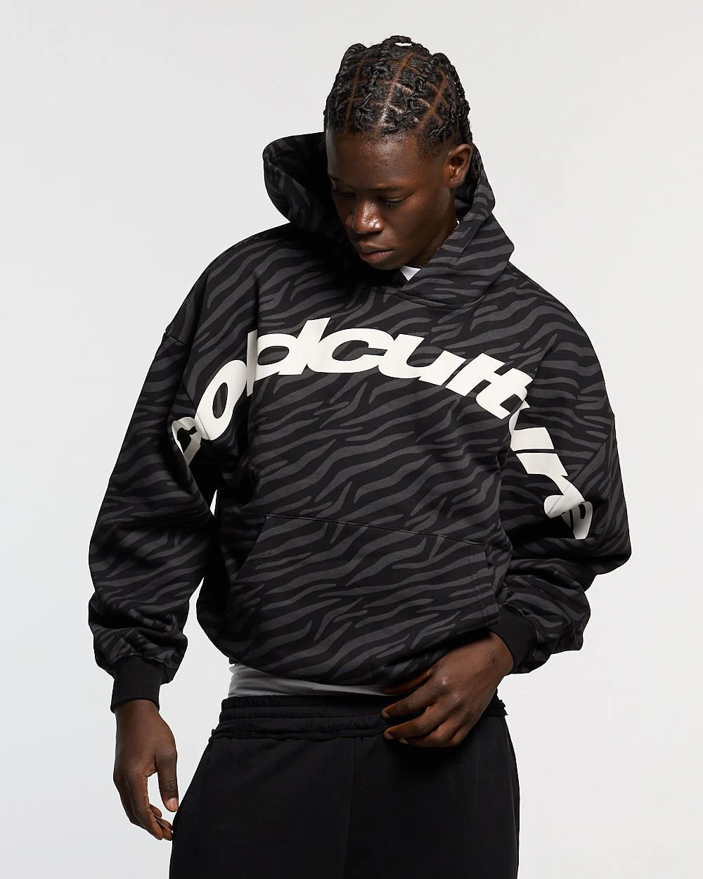 ZEBRA HOODIE BLACK - Image 2