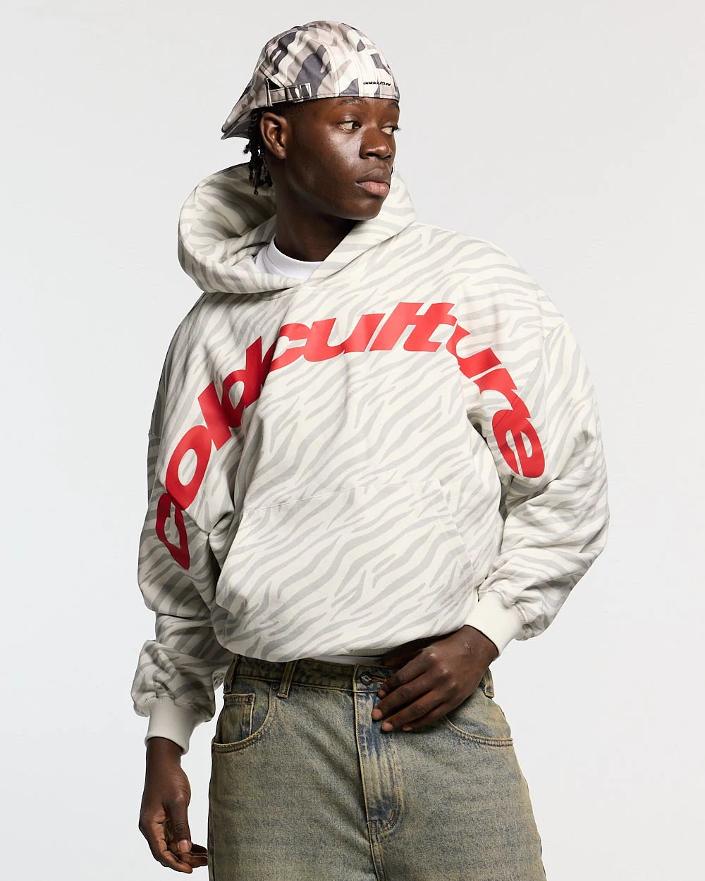 ZEBRA HOODIE WHITE - Image 2