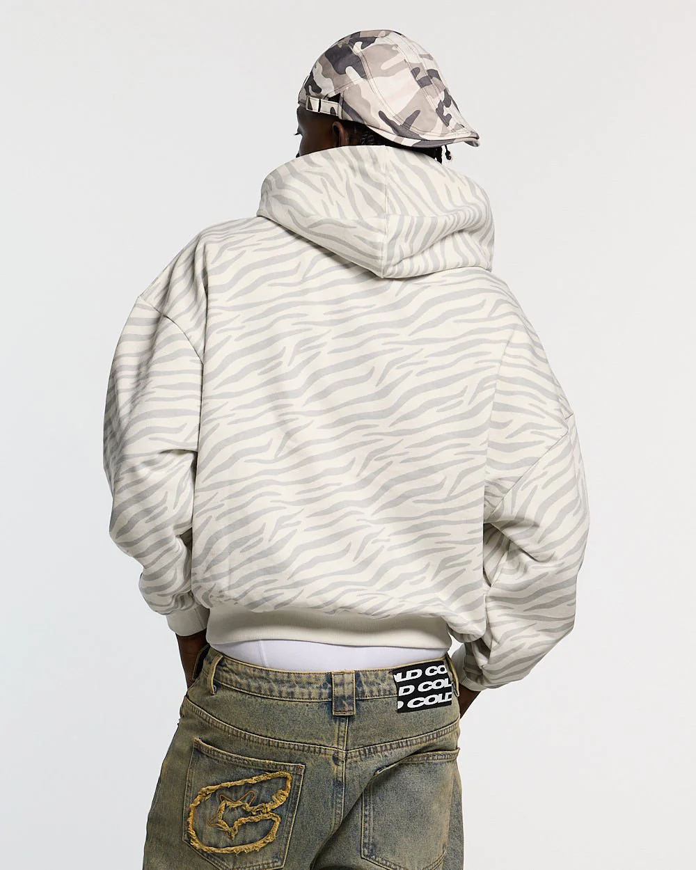 ZEBRA HOODIE WHITE - Image 4